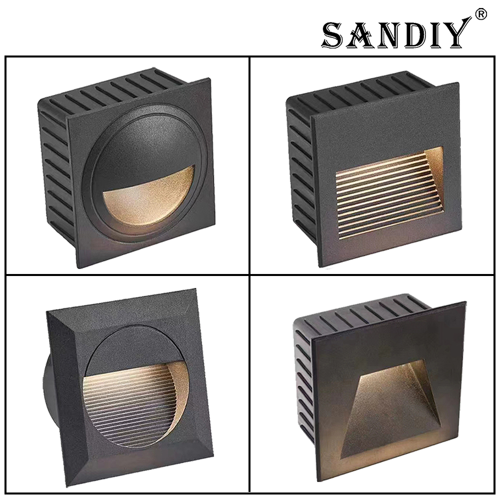 Outdoor Lighting Low Voltage - SANDIY Recessed Outdoor Wall Sconce Lamps