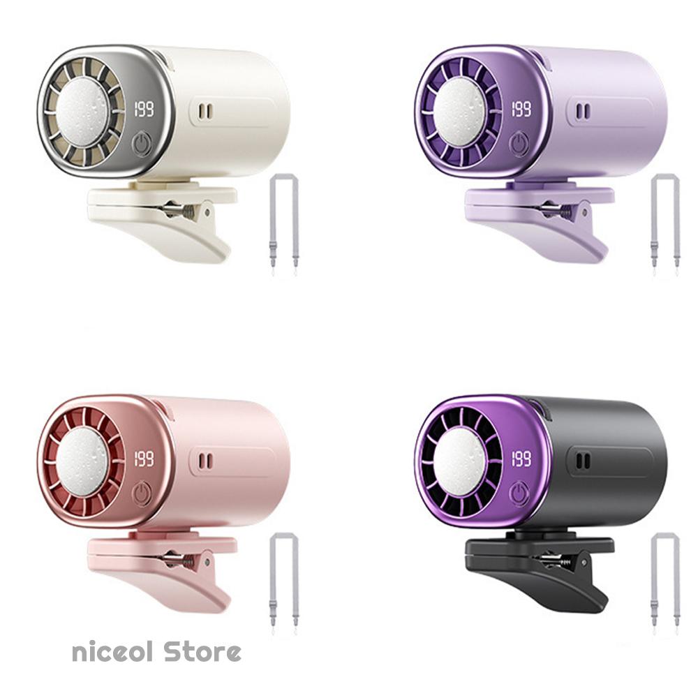 Umbrella Led Clip - LED Display Car Clip On Fan