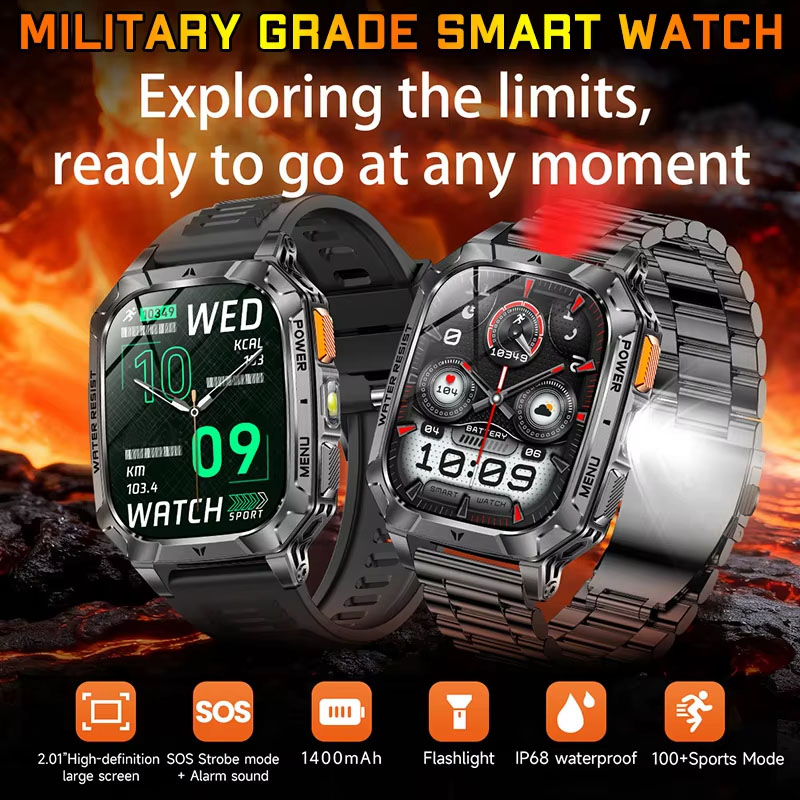 Outdoor Lighting Zones - 2026 New Hot flashlight Men Smartwatch