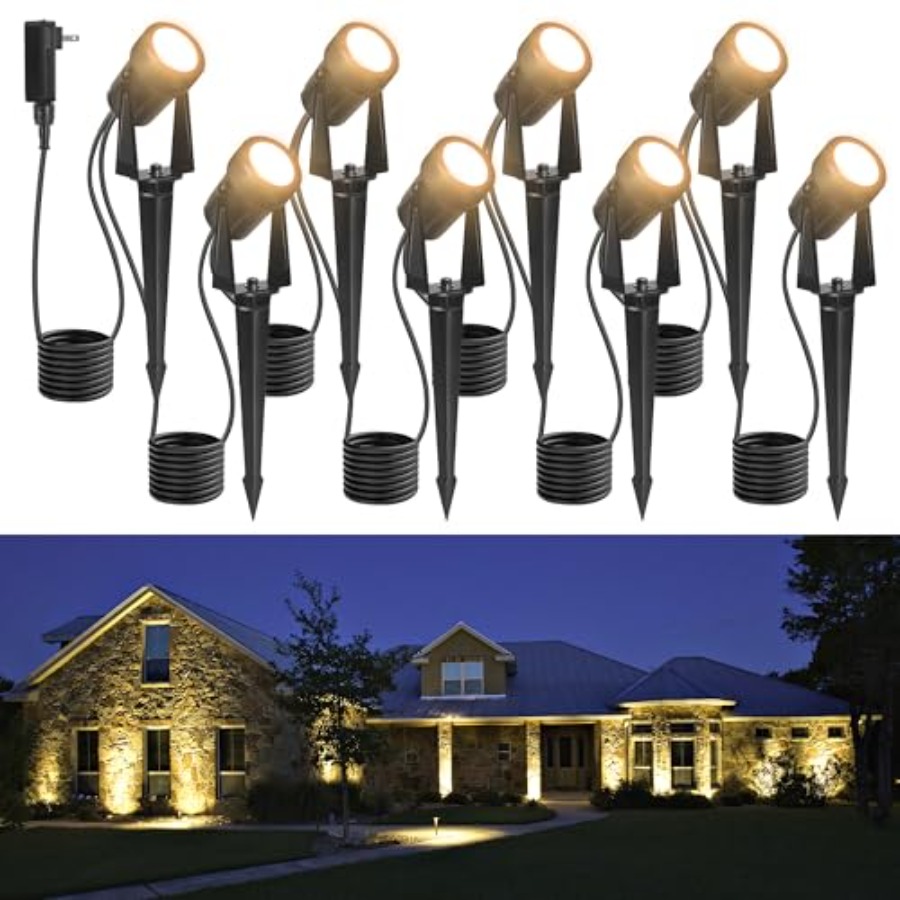 Outdoor Lighting Low Voltage - 85.3FT LED Outdoor Landscape Spot Light