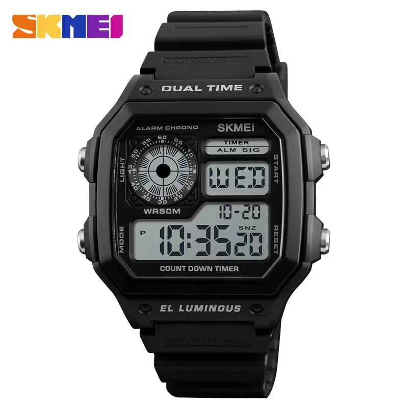Outdoor Lighting Zones - Skmei Fashion Men PU Strap Multifunction