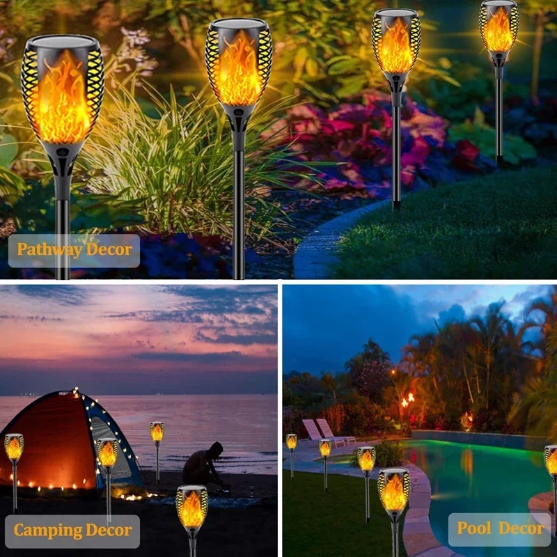 96 LED Outdoor Solar Torch Lig - đánh giá và giá Outdoor Lighting Low Voltage