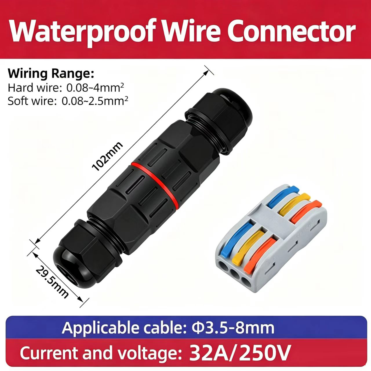 1Pc 2 Pin 3 Pin Wire Connector - đánh giá và giá Outdoor Lighting Low Voltage