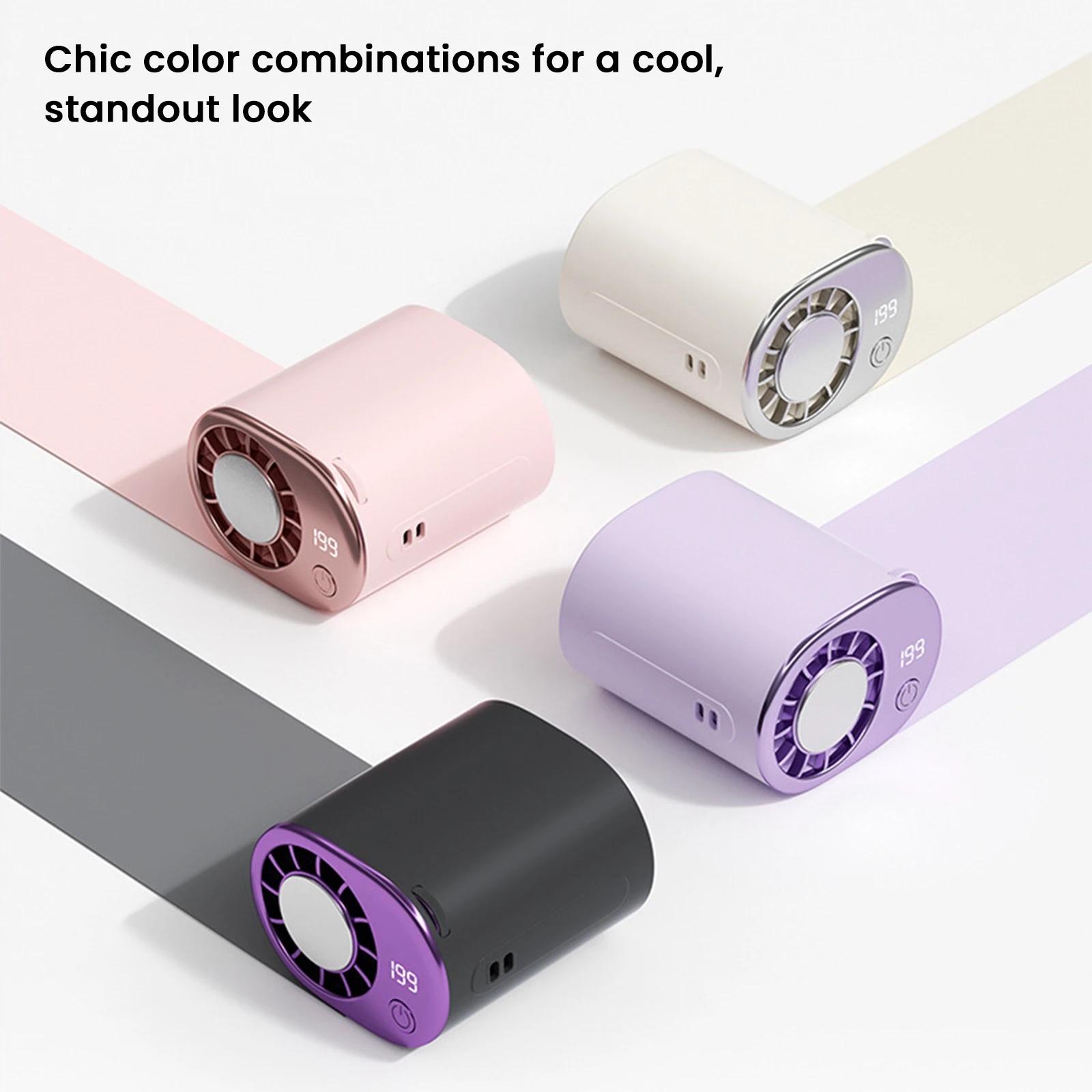 Hanging Neck Fan with LED Disp - đánh giá và giá Umbrella Led Clip