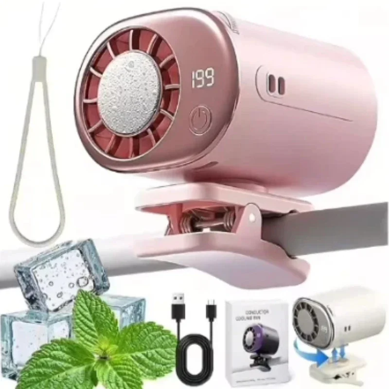 Hanging Neck Fan with LED Disp - đánh giá và giá Umbrella Led Clip