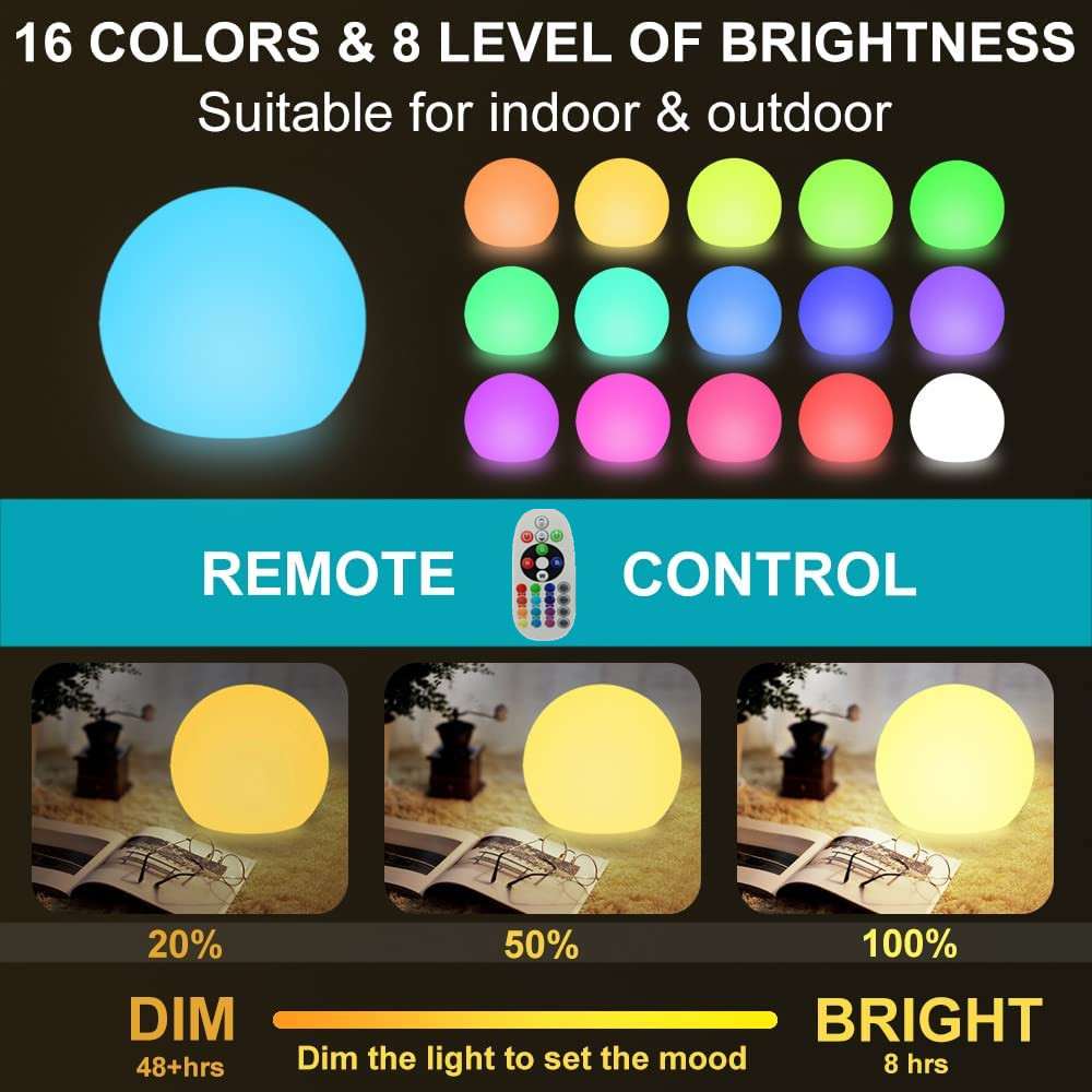 Rechargeable LED Glowing Ball  - đánh giá và giá Outdoor Lighting Manufacturers