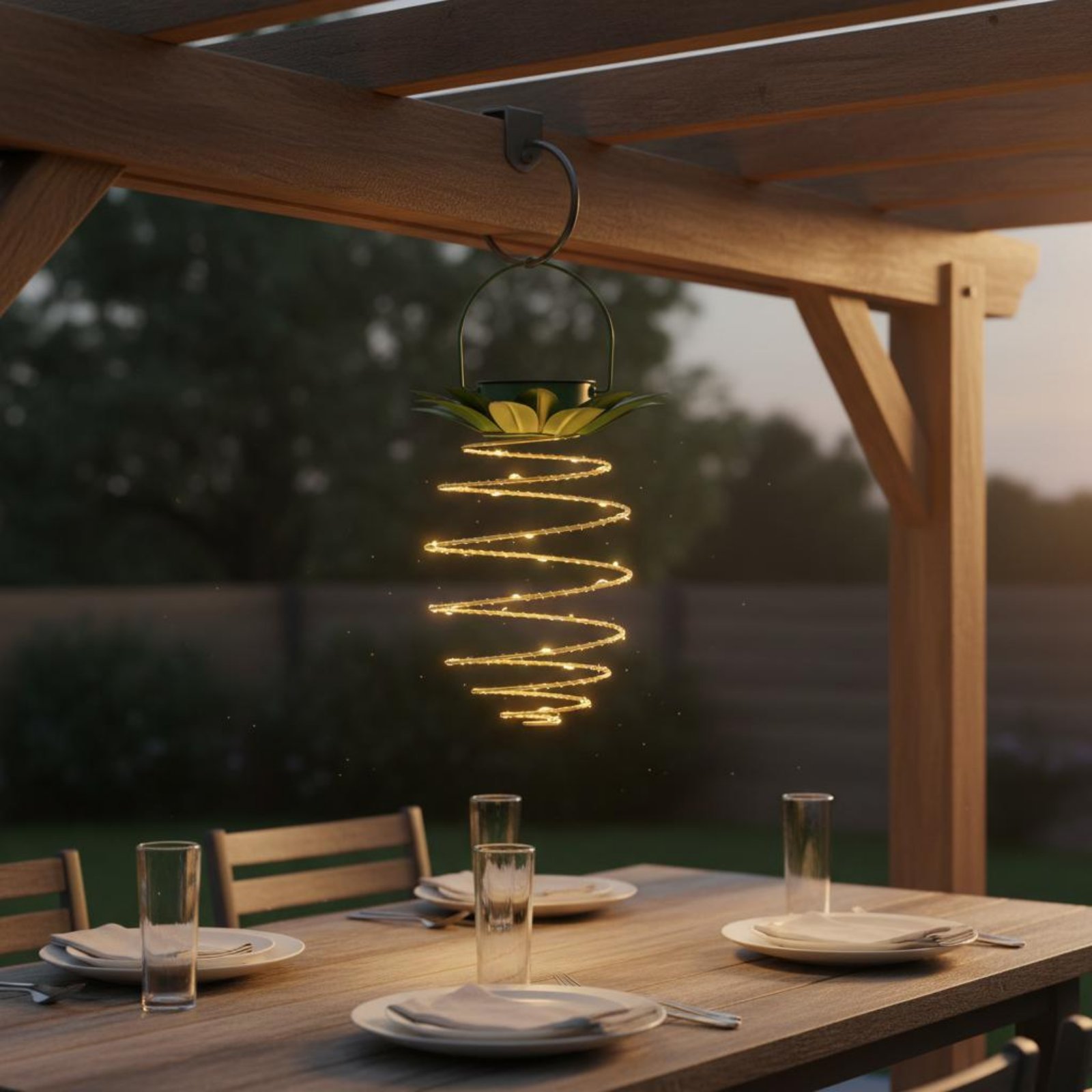 2 Pieces Solar Pineapple Lamp  - đánh giá và giá Outdoor Lighting Battery Powered