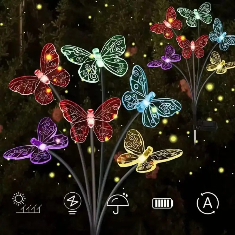 Solar Powered Butterfly Lights - đánh giá và giá Outdoor Lighting Battery Powered