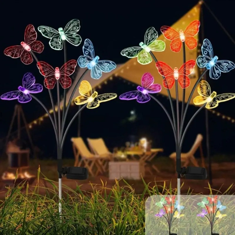 Solar Powered Butterfly Lights - đánh giá và giá Outdoor Lighting Battery Powered