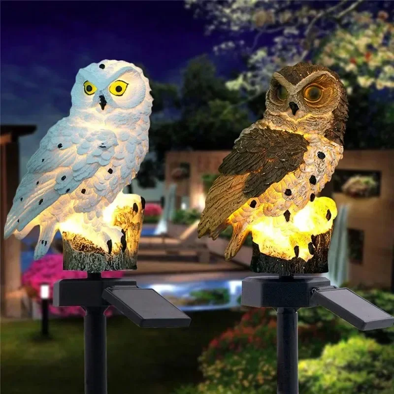 Solar Owl Statue Garden Light  - đánh giá và giá Outdoor Lighting Panel