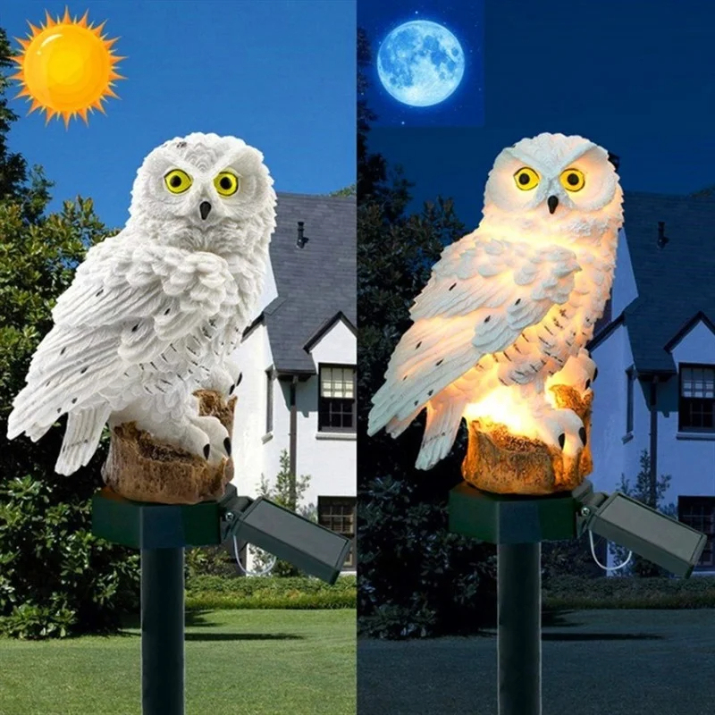 Solar Owl Statue Garden Light  - đánh giá và giá Outdoor Lighting Panel