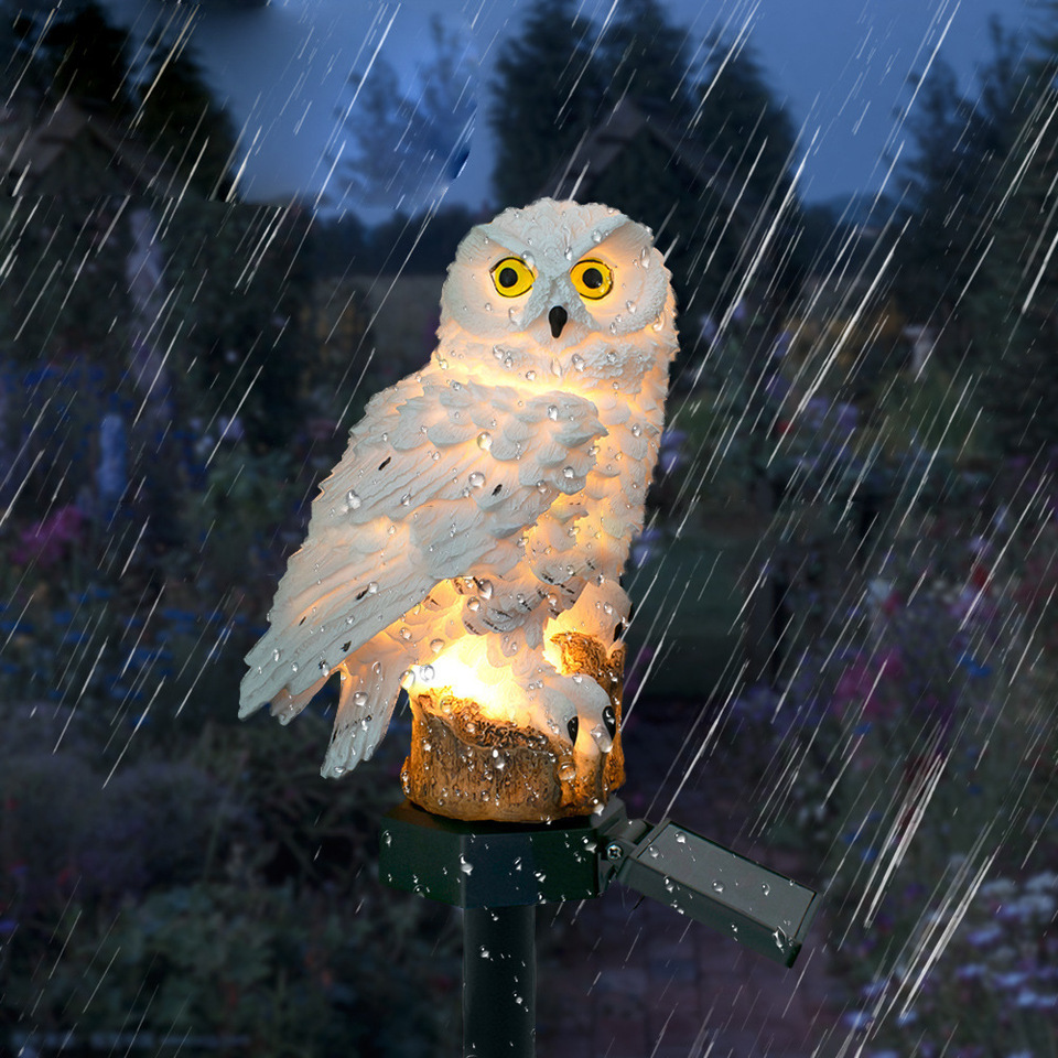 Solar Owl Statue Garden Light  - đánh giá và giá Outdoor Lighting Panel