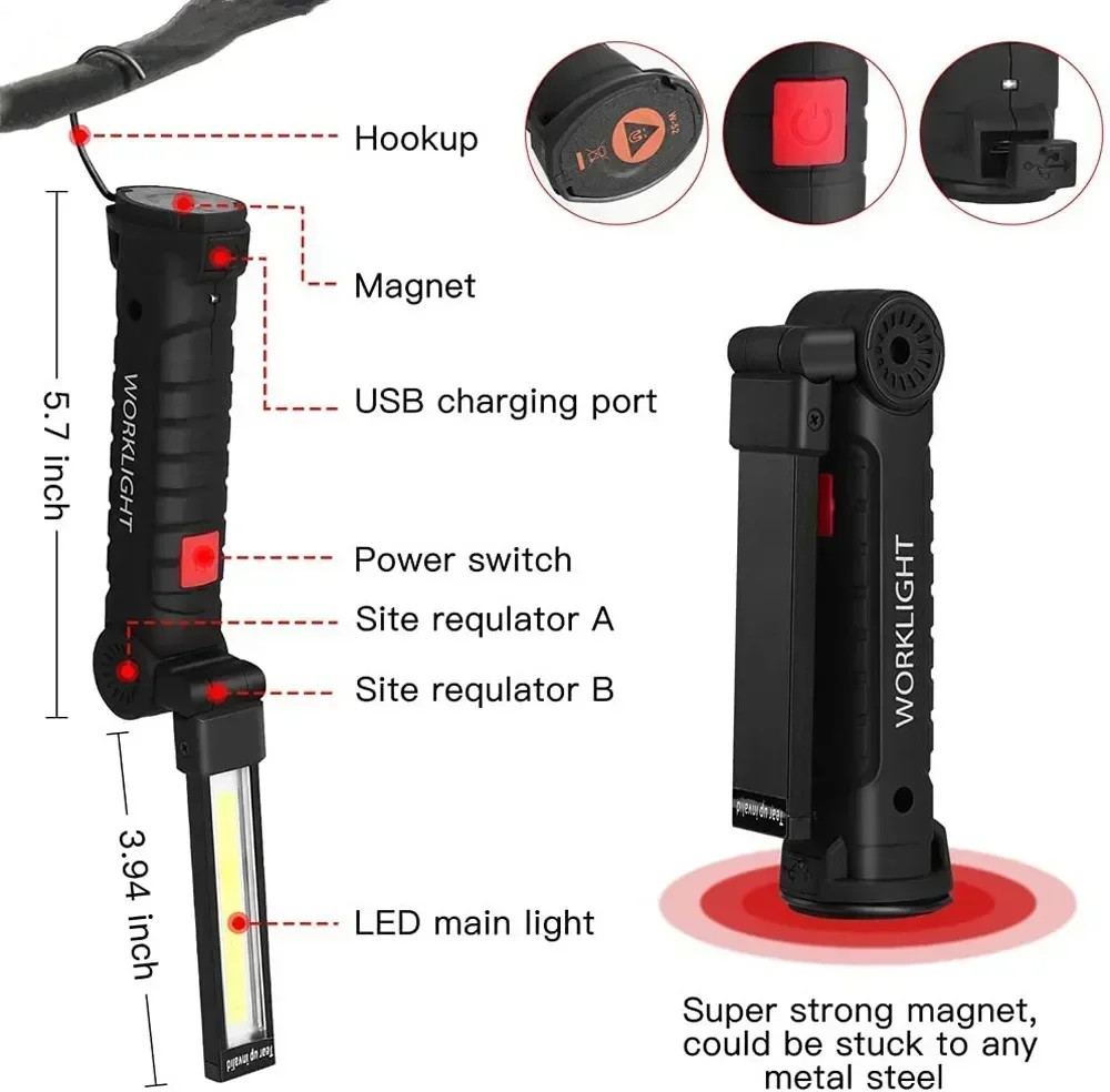 LED COB Flashlight USB Recharg - đánh giá và giá Outdoor Lighting Panel