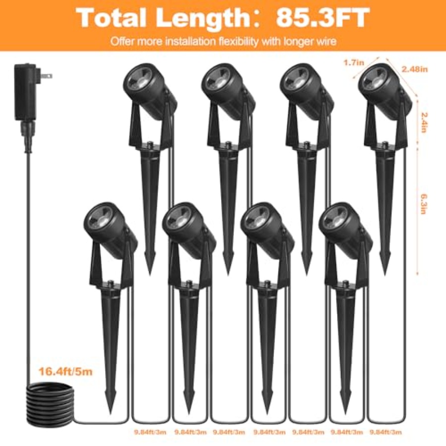 85.3FT LED Outdoor Landscape S - đánh giá và giá Outdoor Lighting Low Voltage